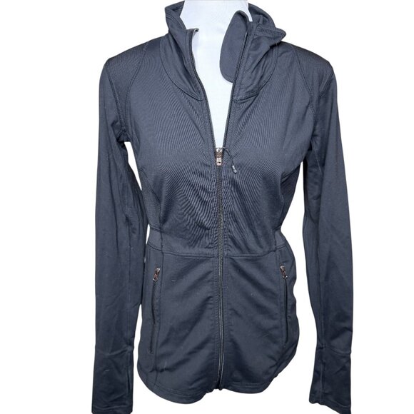Calia by Carrie Underwood Women's Essential Full Zip Jacket Small Pure Ebony - Picture 1 of 6